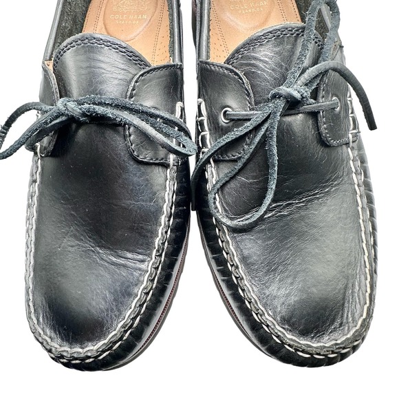 Cole Haan | Men | Grand OS Black Leather Lug Sole Loafers | Size 11 M main image 12